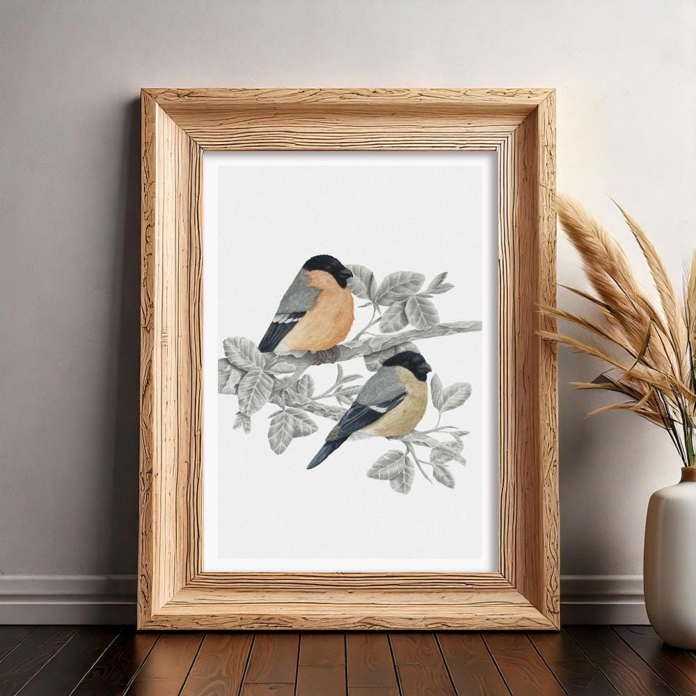 Hand-Drawn Bird Illustration Print – Nature Wall Art
