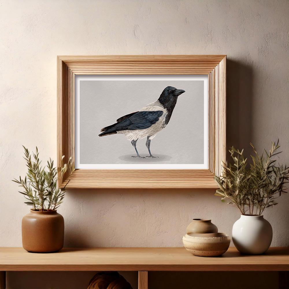 Hand-Drawn Bird Illustration Print – Nature Wall Art