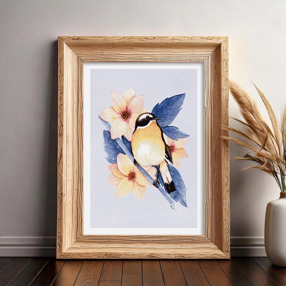Hand-Drawn Bird Illustration Print – Nature Wall Art