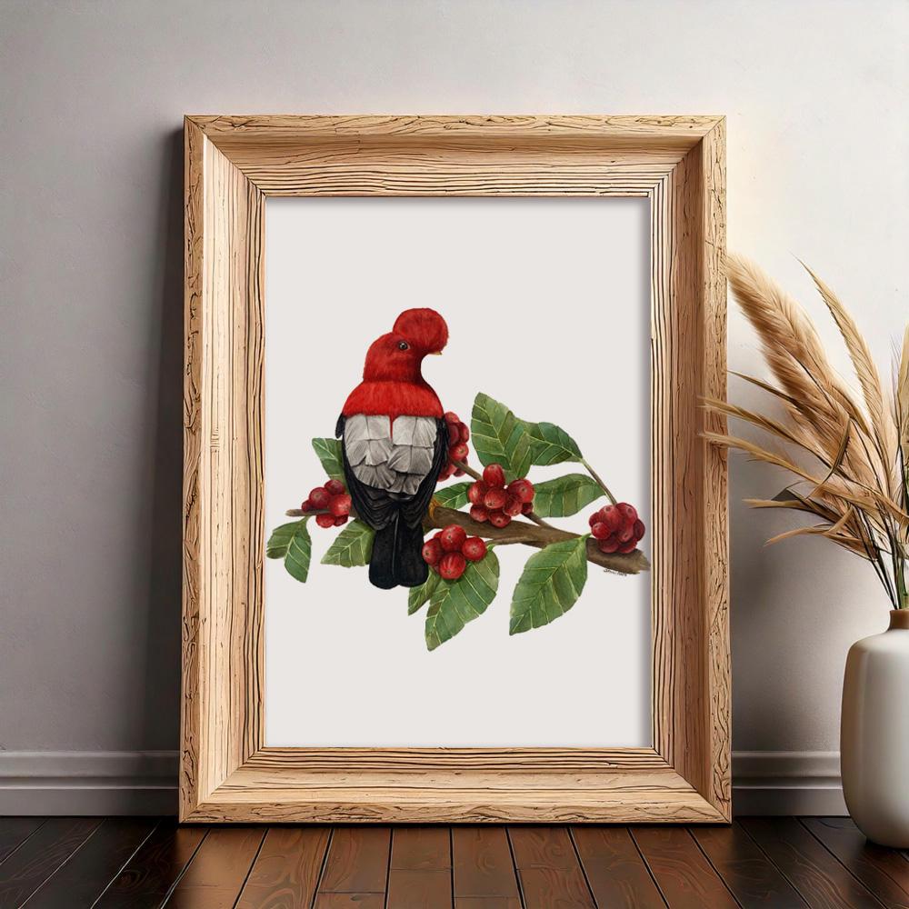 Hand-Drawn Bird Illustration Print – Nature Wall Art