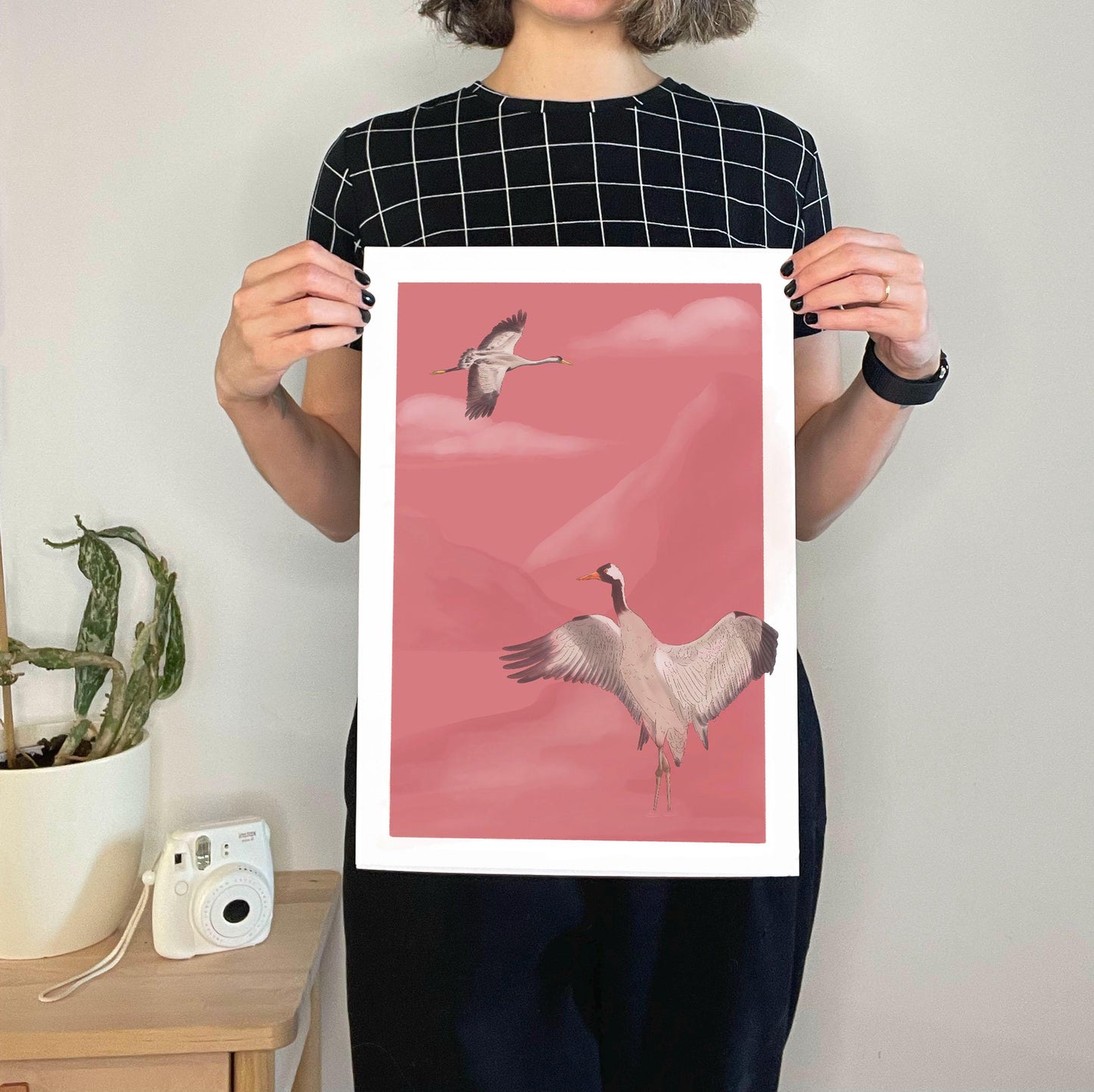 Bird Art Print | Soft Digital Watercolor Style Illustration | Whimsical Nature Wall Art | A4 A3