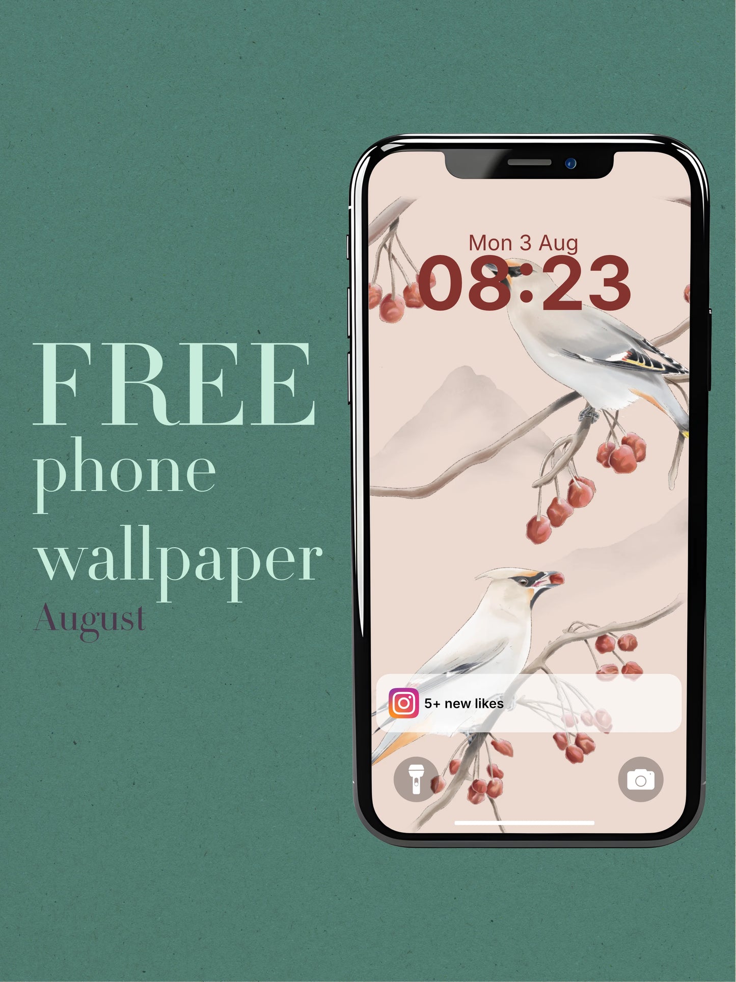 August Cellphone Wallpaper - monthly freebie
