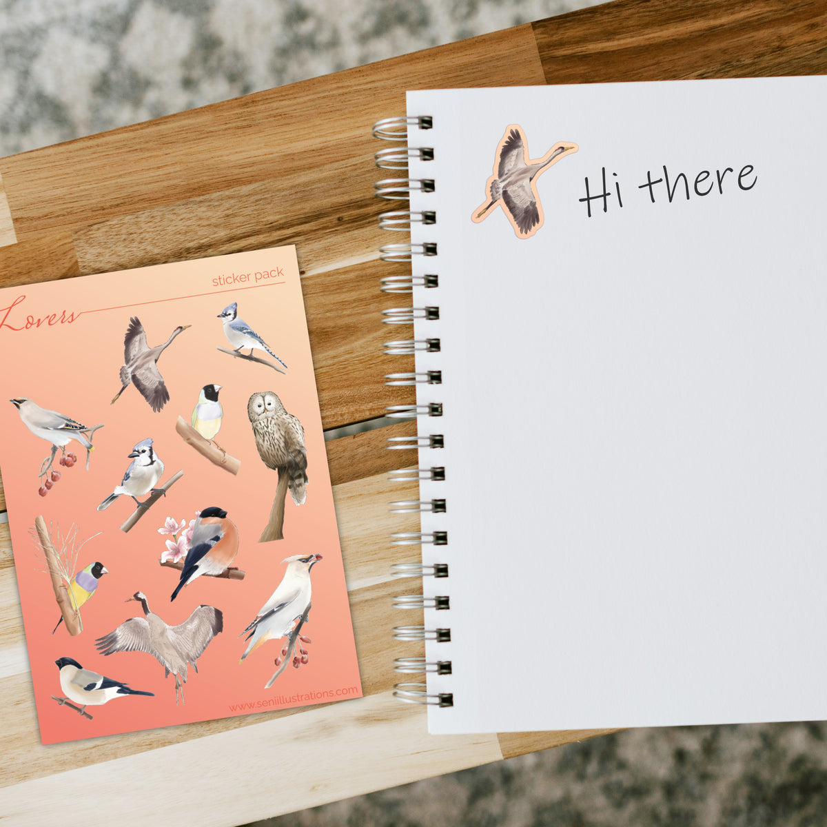 Bird Sticker Sheet – Lovers Collection | Pre-order