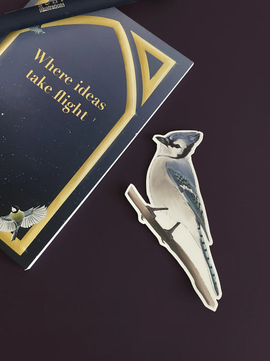 Bird Die-Cut Sticker – Delicate Vinyl | Kingfisher, Waxwing & Blue Jay