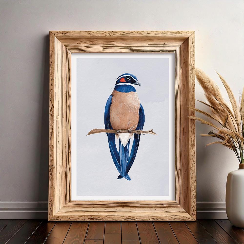 Hand-Drawn Bird Illustration Print – Nature Wall Art
