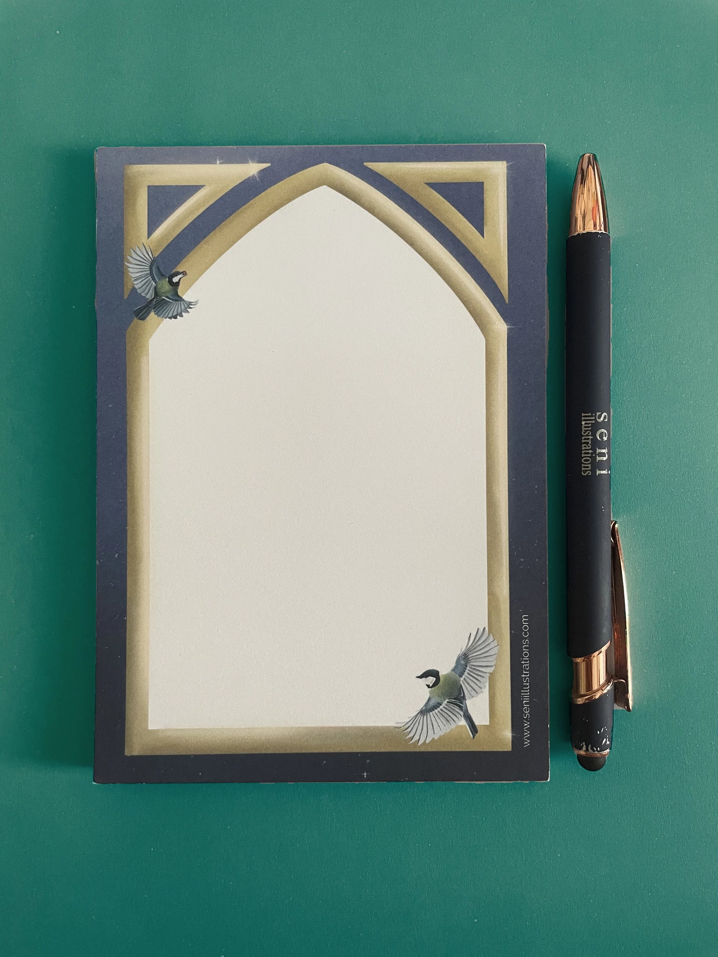 A6 Notebook & Notepad Set – Mystic Night Bird Illustration